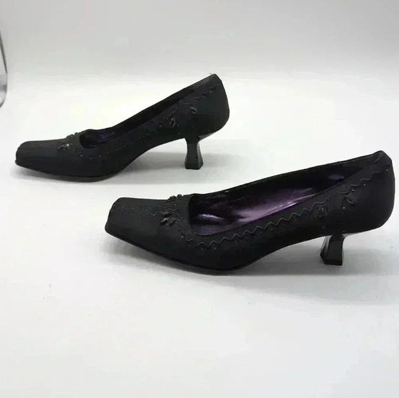 Enzo Angiolini Fabric formal shoes kitten heels sz 6.5 minor flaw - Picture 3 of 10